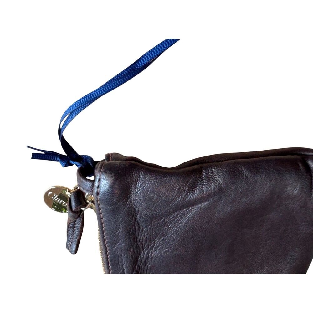 Clare V Wallet Clutch w Tabs Brown Leather Crossbody